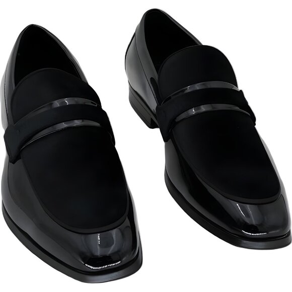 Stacy Adams Men's Black Moc Toe Saddle Loafers, Size 10.5M US - Picture 1 of 6